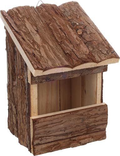 Vogelhaus - Nistkasten Flamingo – nistkasten für vögel für draußen wetterfest – Modell Inclino aus FSC-Holz – 14x13x20cm – schräge Bauform mit 10x6cm Eingang