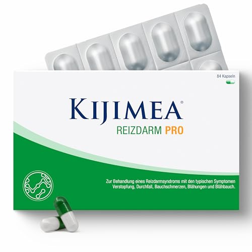 KIJIMEA® Reizdarm PRO – Therapie bei Reizdarmsyndrom (Durchfall, Bauchschmerzen, Blähungen, Verstopfung) – klinisch belegte Wirksamkeit – vegan, glutenfrei, laktosefrei – 84 Kapseln