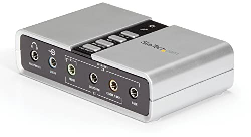 StarTech.com USB 2.0 Soundbox 7.1 Adapter - externe USB Soundkarte mit SPDIF Didital Audio - External Soundcard mit 8x 3,5mm Buchse (ICUSBAUDIO7D)