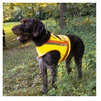 Reflektorweste für Hunde, Hunde-Warnweste AKAH Größe 1 für Teckel: Halsumfang Gelb