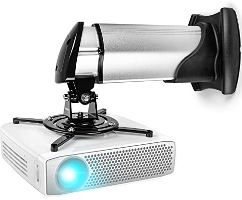 Duronic PB10XM Beamer Halterung, Projektor Deckenhalterung, Universal | Wandhalterung, Halterung für Video-Projektor, drehbar und schwenkbar, Heimkino, Traglast bis zu 15 kg, 360° Rotation