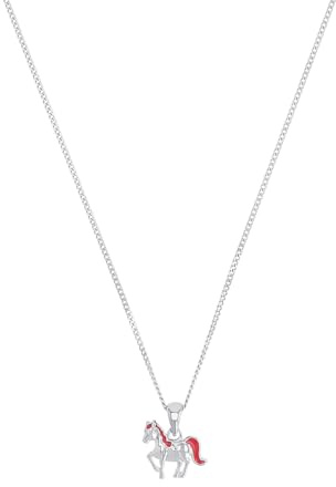Prinzessin Lillifee Kette mit Anhänger 925 Sterling Silber/Edelstahl Mädchen Kinder Halsschmuck, Kommtin Schmuck Geschenk Box