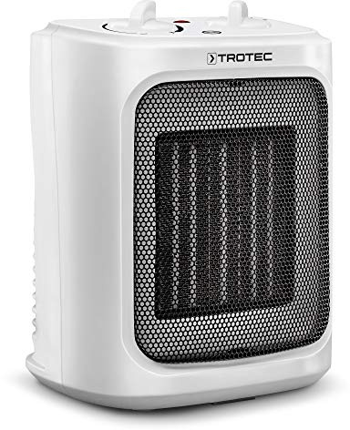 TROTEC Keramik Heizlüfter TFC 16 E – Heizleistung 1200 W / 2000 W – Elektroheizung mit Thermostat, Raumgröße 24 m² bis 60 m³