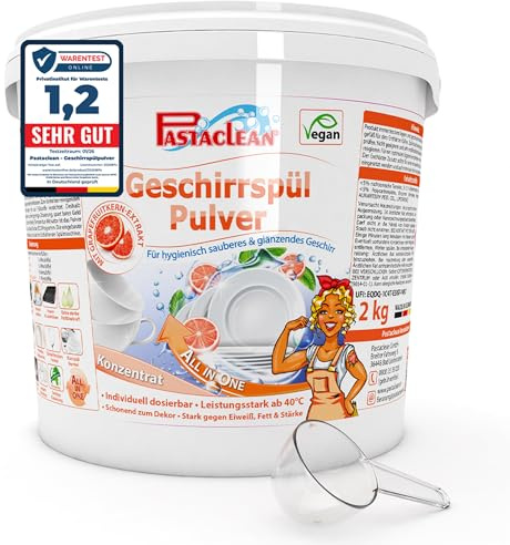 Pastaclean Geschirrspülpulver Spülmaschinenpulver, 2 kg