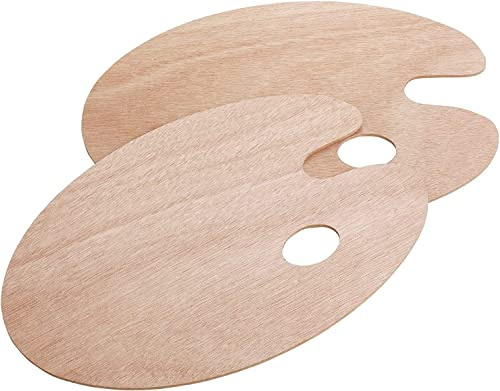 Redreo Holz Mischpalette Malen Palette | 2PCS Malpalette Universalpalette für DIY Kunst Malerei