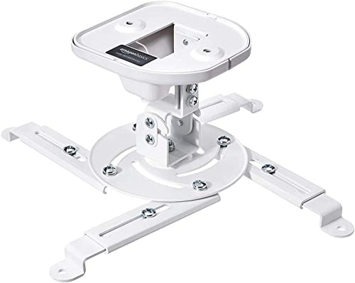 Amazon Basics Neigbare Projektor-Halterung für die Decke/Wand, Traglast: 15 kg, Weiß
