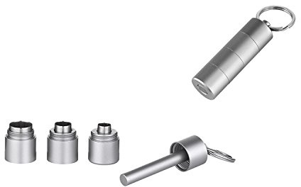 Lifestyle-Ambiente 3fach Zigarrenbohrer Schlüsselanhänger Edelstahl Silber Minimalistisch