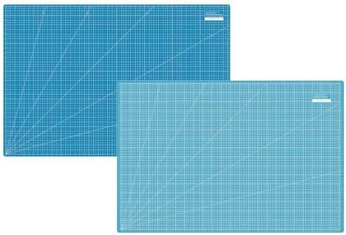 SEMPLIX Selbstheilende Schneidematte A0 aus PVC 120 x 80 cm, Türkis-Petrol | Bastelunterlage schnittfest, beidseitig mit cm/Inch-Skala, Nähmatte rutschhemmend für Nähen, Patchwork, Quilten und DIY
