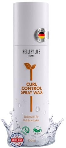 HLV - Curl Control Spray Wax - Wachsspray, VEGAN, Lockenspray & Sprühwachs für Definierte Locken, Glanz & Flexiblen Halt, Styling Spray für Locken, Wellen, Naturwellen, Haarspray, Damen & Herren 150ml