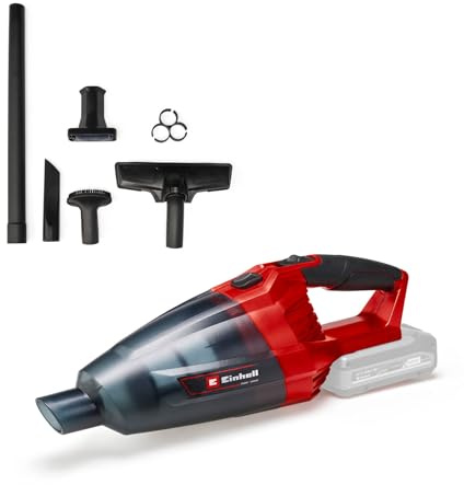 Einhell Akku-Handstaubsauger TE-VC 18 Li-Solo Power X-Change (18 V, 42 mbar Saugleistung, 540 ml-Staubfangbehälter, inkl. 3 Düsen, Verlängerung, Wandhalterung, ohne Akku und Ladegerät)