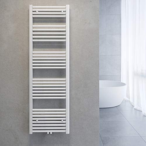 SONNI Badheizkörper Handtuchhalter 1600x500mm Weiß | Mittelanschluss Handtuchtrockner Heizkörper Bad Gerade