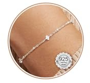 LOLIAS Armband Silber 925 Damen Wasserfest Armkette Armbänder Damen mit Kugeln/Perlen Bracelet Women Silberarmband Silberschmuck Schmuck Damen Mädchen