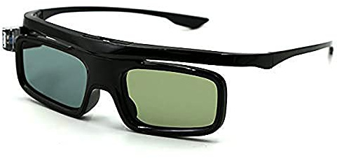 Cocar 3D-Brille, 3D Aktive Shutterbrille Wiederaufladbare Brillen, Geeignet für 3D DLP-Link Projektor Acer BenQ Optoma Viewsonic LG Infocus NEC Jmgo Vivitek Toumei - 1 Stück