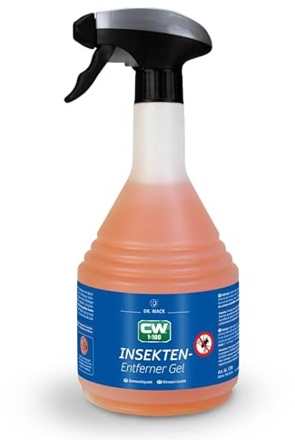 DR. WACK CW1:100 Insektenentferner-Gel Auto 750 ml - Spray mit Super-Gel-Formel - schonende Reinigung - Auto Reinigungsgel für Scheibe, Scheinwerfer & Frontbereich - Hochwertige Autopflege