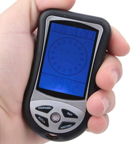 Vbestlife 8 In 1 Handheld Höhenmesser Meter Thermometer Elektronische Navigation GPS Kompass Wettervorhersage Barometer Mit LED Hintergrundbeleuchtung