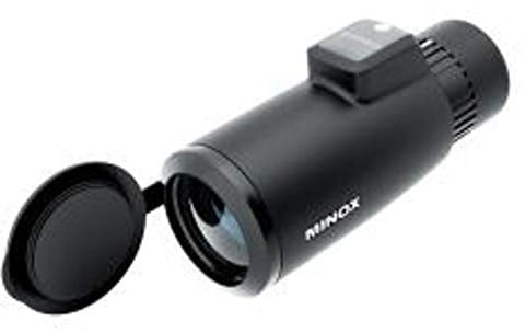 Minox MD C 7x42 Monokular Schwarz – Kompaktes Fernrohr-Teleskop mit analogem Kompass – Inkl. Trageriemen und Köcher