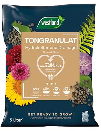 Westland Tongranulat, 5 l – Pflanzgranulat ideal für Hydrokultur, Drainage Substrat ohne chemische Zusätze, für Innen- und Außenbereich