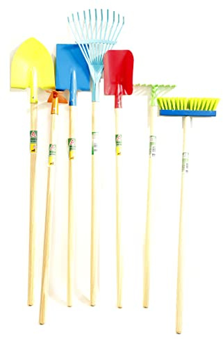 Mediablue Kinder Gartenwerkzeug Spaten Laubharke Schaufel Garten Werkzeug Rechen 6teilig