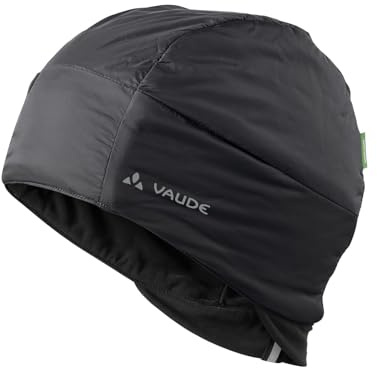 VAUDE Bike Warm Cap Plus Helmmütze Winter Winddicht, Black, Gr. L | Unterziehmütze für den Fahrradhelm, PrimaLoft Silver Insulation Eco wattiert, tiefer Nackenschnitt, 30 g