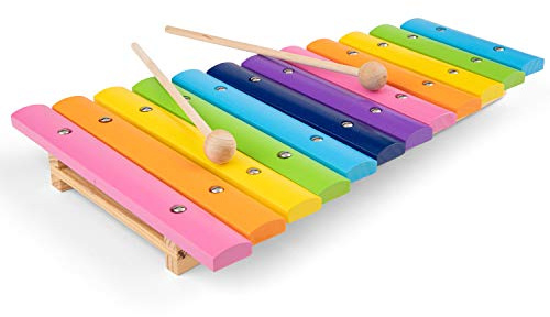 New Classic Toys - 10236 - Musikinstrument - Xylophon - 12 Töne - Bunt