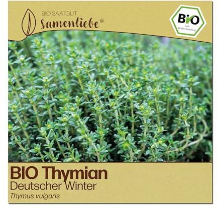 Samenliebe BIO Thymian Samen | Deutscher Winter - winterhart & mehrjährig - samenfestes BIO Saatgut