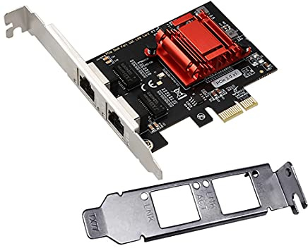 Dual-Port PCIe Gigabit Netzwerkkarte PCI Express Gigabit Ethernet Adapter mit Intel 82575/6 Ports PCI Express NIC Unterstützung PXE für Windows/Windows Server/Linux/Freebsd/DOS mit Low Profile