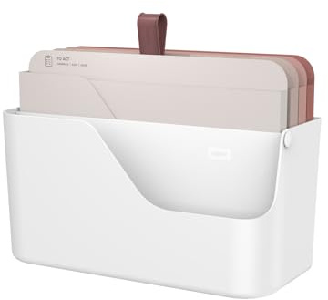 Rotho MyPaper Dokumentenablage, Schreibtisch-Organizer, Dokumentenhalter, Briefablage, Postfach, Papierfach, Weiss/Rot