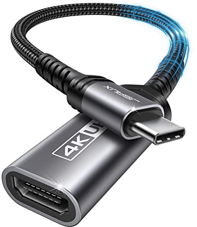 JSAUX USB C HDMI Adapter, 4K USB Type C für Thunderbolt 3 auf HDMI Adapter Kompatibel mit iPhone 17 Pro/16/15, MacBook Pro/Air, Dell XPS 15, Samsung Galaxy S24/S10/S9, Huawei P40, Surface Pro 7-Grau