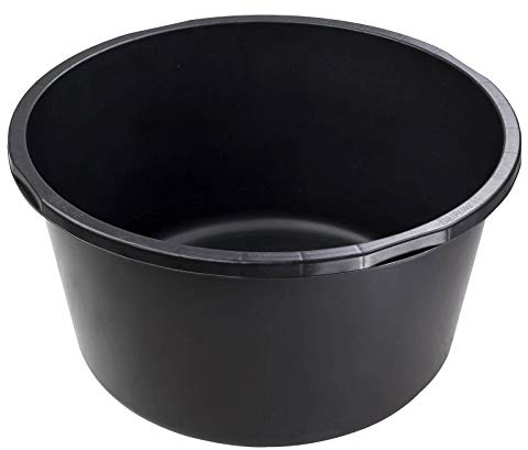 DEMA Mörtelkübel 90 L Mörtelwanne rund, Ø 58/49,5 cm, 4 Griffe, robust, langlebig, leicht zu reinigen, ideal für Baustelle, Handwerk, Renovierung, Garten