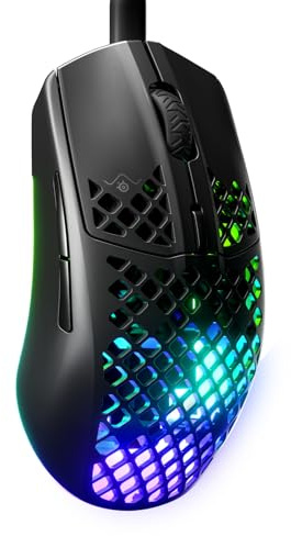 SteelSeries Aerox 3 - Superleichte Gaming-Maus - Optischer TrueMove Core Sensor mit 8.500 CPI - Ultraleichtes, wasserfestes Design - Schwarz