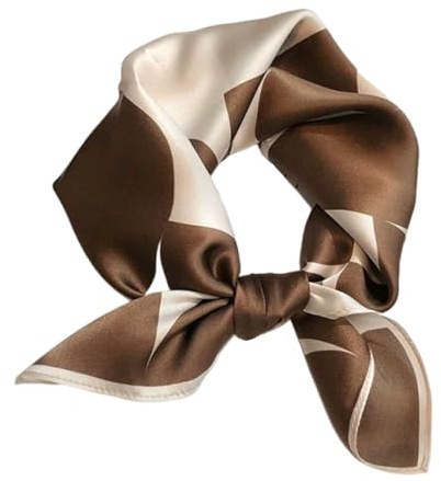 Aufeel Damen Af001 Modern | Kleiner quadratischer Seiden-Schal, Kopftuch und Bandana für Haar oder Tasche, in Geschenkverpackung