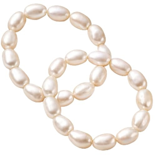 Anti Stress Ring, Mit Hochwertigen Perlen, Elastischer Anti-Stress Ring Aus Wasserfesten Perlen, Elegantes Design Für Täglichen Gebrauch, 2 Stück Set, Perfekt Für Büro Und Freizeit,Geschenke Für Damen