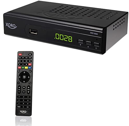 XORO HRS 8660 - Digitaler Satellitenreceiver, Astra 19.2 Senderliste vorprogrammiert, PVR-Ready, Timeshift, USB Mediaplayer, LED-Display, einfache Installation