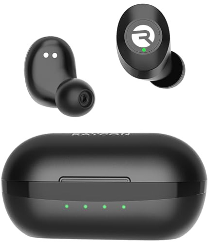 Raycon The Everyday Kabellose Bluetooth-Ohrhörer mit Mikrofon – Stereo-Sound In-Ear-Bluetooth-Headset Echte kabellose Ohrhörer 32 Stunden Spielzeit (Mattschwarz)