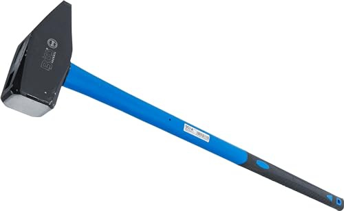 BGS 3860 | Vorschlaghammer | Fiberglasstiel | Ø 65 mm | 5000 g | DIN ISO: 1042 | Länge 900 mm | Kopflänge 185 mm | 2-Komponenten-Griff | Stahlkopf | geschmiedet