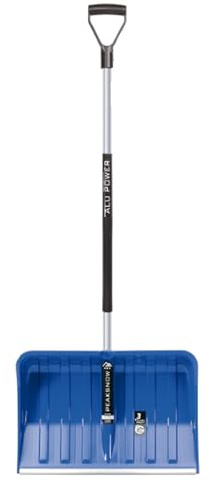 Prosperplast Schneeschieber Alpinus Alutube Ergo – große Schaufel mit stabilem Alustiel, langlebig & leicht | ergonomischer Stiel | Schaufel 55 x 38,5 cm | Gesamtlänge Stiel145 cm | ideal für Schnee
