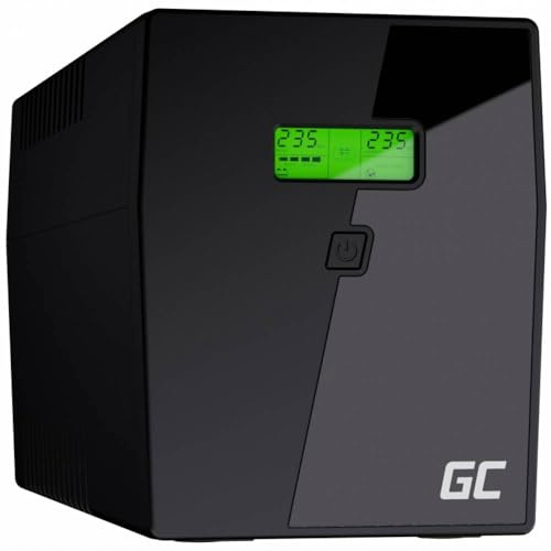 Green Cell 1500VA 900W Überspannungsschutz, schwarz, UPS04, Multicolor
