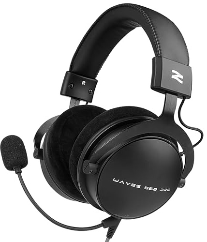 talomen W550X Studio-Kopfhörer, Geschlossen, Over-Ear, mit Leder- & Velourpolstern, abnehmbaren Kabeln, ideal für Recording, Mixing, Mastering, DJ-Monitoring und Gaming