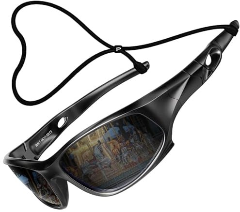 ATTCL Sonnenbrille Kinder Polarisiert UV400 TR90 Sportbrille Jungen Mädchen | Kratzfeste HD-TAC-Linsen, Blendschutz, Rutschfeste Bügel, Verstellbarer Riemen, Stoßfest, Flexibel, Bruchsicher, 3-10 Jahre