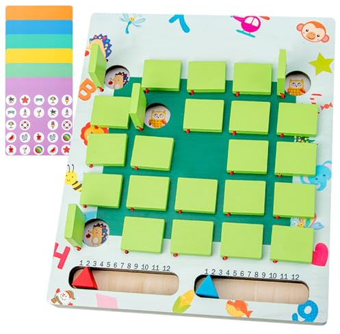 SOETDERT Memory Spiel, Gedächtnisspiel Holz Kinder, Memory Flip Brettspiel | Holz Montessori Spielzeug für Kleinkinder, Fördert Gedächtnis Lernspielzeug Holzspielzeug Jungen Mädchen