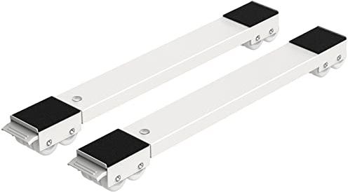 Ronlap 2er-Set moblies Waschmaschinen Untergestell | Transportroller für Waschmaschine Kühlschrank 44cm-70,5cm, mit 24 Räder, Bremse, Weiß