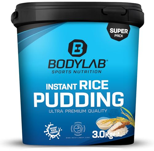 Bodylab24 Instant Rice Pudding, Geschmacksneutral, 3 kg | 100 % Reispudding, ohne weitere Zusätze, kohlenhydratreich, wenig Fett & ohne Zucker, ideal vor dem Training