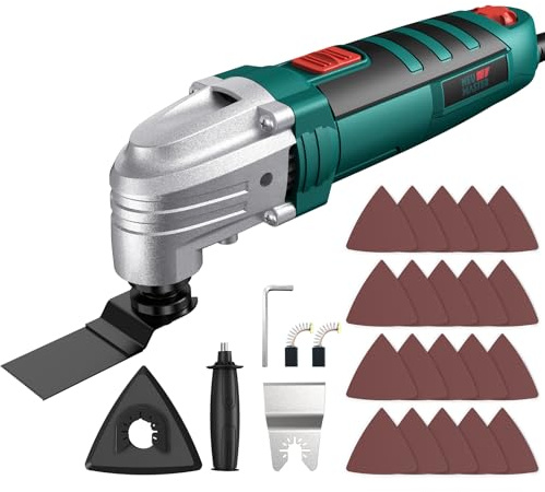 Oszillationswerkzeug - NEU MASTER 280W Multimaster, 6 Variable Drehzahl, 3° Oszillationswinkel, 5500–22000RPM Multifunktionswerkzeug für Schneiden, Schnitzen, Bohren, Schleifen, Polieren