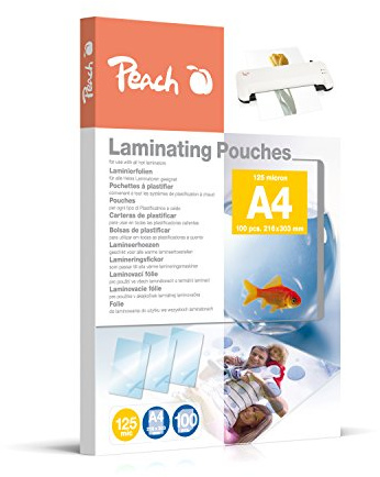 Peach Laminierfolien A4 100 Stück 2 x 125 mic (250µm) glänzend - Ultrastark