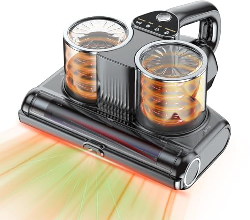 YUFAC Milbensauger für matratzen mit UV-Licht, 16Kpa Matratzenreiniger Bettstaubsauger, 500W Bett-Staubsauger und Matratzenreiniger für Matratzen, Betten, Sofa