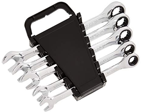 Amazon Basics Ratschenschlüssel-Set, metrisch, 5-teilig