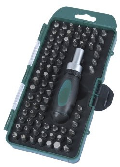 Brüder Mannesmann Bitsatz 79-tlg., mit ergonomischem Griff, magnetisch, Chrom-Vanadium-Stahl, für Heimwerker- und Profi-Reparaturen, kompakte Aufbewahrungsbox | M29894