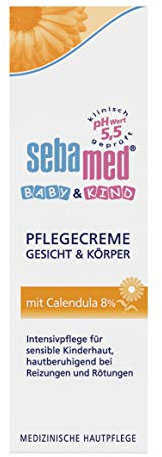 Baby & Kind Pflegecreme Gesicht & Körper mit Calendula 75 ml, Intensivpflege für sensible Kinderhaut, hautberuhigend bei Reizungen und Rötungen