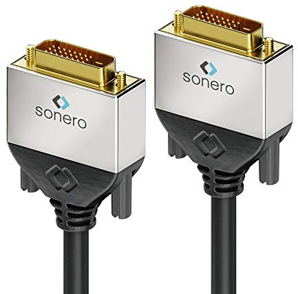 Sonero DVI-Kabel Premium, 3 m, Dual Link, Stecker/Stecker (24+1), schwarz