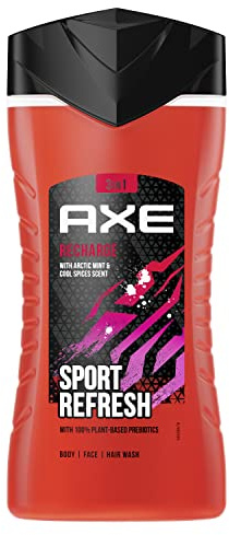 Axe 3-in-1 Duschgel & Shampoo Recharge Sport Refresh für langanhaltende Frische und Duft dermatologisch getestet 250 ml, 1 Stück